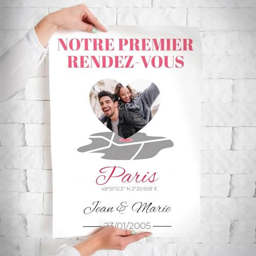 Poster Personnalisé Photo et Texte - Immortalisez votre Saint-Valentin