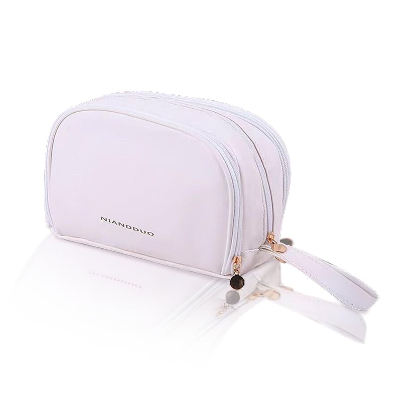 Cosmetic Bag, Makeup Bag, Beauty Bag, Travel Pouch, Toiletry Bag for Women, Pink (Cosmetic Bag, White) Cosmetic Bag, Makeup Bag, Beauty Bag, Travel Pouch, Toiletry Bag for Women, Pink (Cosmetic Bag, White)