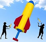 Flying Rocket Toy for Kids, Hand Launch Rocket, STEM Toy for Kids, Outdoor Toys Ages 8 and Up, Backyard & Beach Toys, Birthday Gift for Kids Boys & Girls, Built-in Launcher, No Assembly, No Batteries