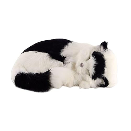 TAKEY猫 置物 リアルぬいぐるみ かわいい 本物そっくり 眠り猫 子猫 模型 モデル ガーデン 庭 雑貨 ガーデニング 車 部屋 事務室 玄関 店舗 飾りもの プレゼント 贈り物 敬老の日 結婚祝い 癒し系 (27x18x10,タビー)