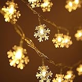 Exquisite Schneeflocken: Diese weißen Weihnachtsstringlichter wurden mit exquisiten glowing snowflakes, eine perfekte Ergänzung zu Ihrer Weihnachtsdekoration. They kann jeden Raum im Winter mit den funkelnden Effekten unserer Schneeflocke String Lights.