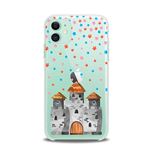 Lex Altern Case Compatible With Iphone 14 13 Pro Max 12 Mini 11 Xs Xr 8 X 7+ 6 Se 5 Print Cartoon Castle Star Pattern Smooth Cover Clear Princess Girl Slim Fit Castle Soft Lightweight Design Art Kid #TOP7
