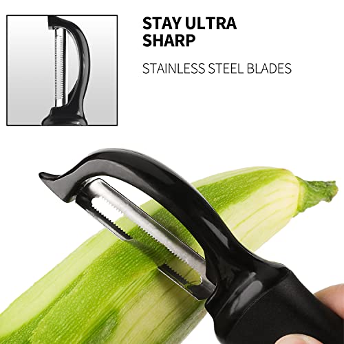 Cdngelo Professional Fruit And Vegetable Peeler Set Of 2 For Potatoes, Apples, Kitchen Rotary Serrated Potato Peelers #TOP3