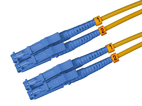 Cordon fibre optique OS2 E2000 UPC mâle duplex haute précision 1m
