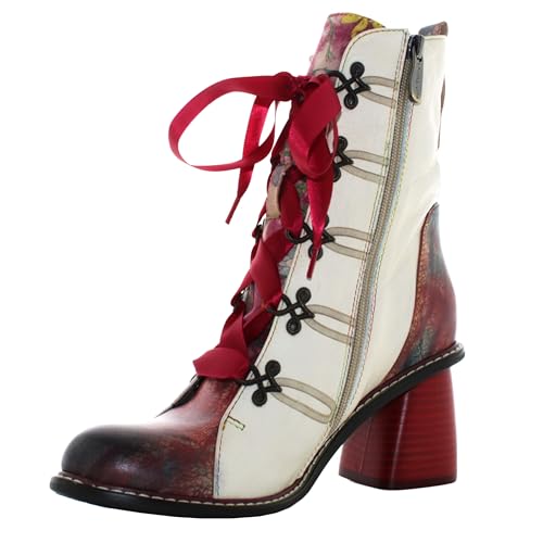 LAURA VITA Evcao 01, Mid Calf Boot Mujer, Beige, 38 EU