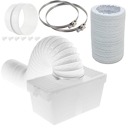 Spares2go Boîte de condensation et extra long kit de tuyaux avec bague de connexion pour Logik sèche-linge (10,2 cm/100 mm de diamètre/6 m Tuyau)