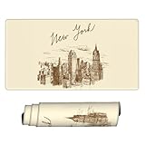 Confort amélioré : la base épaisse en caoutchouc antidérapant et la surface lisse en polyester de ce tapis de souris New York garantissent que votre souris se déplace en douceur et avec précision. L'épaisseur supplémentaire offre une sensation de rembourrage, ce qui en fait un excellent tapis de clavier et de bureau pour une utilisation prolongée dans les environnements de travail et de jeu