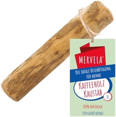 MERVELA Kaffeeholz XL für große Hunde – Natürliches Kauholz 1 Stück | 100 % natürliches Kaffeeholz. Besonders langlebig, splitterarm und ideal zur täglichen Beschäftigung und Zahnp