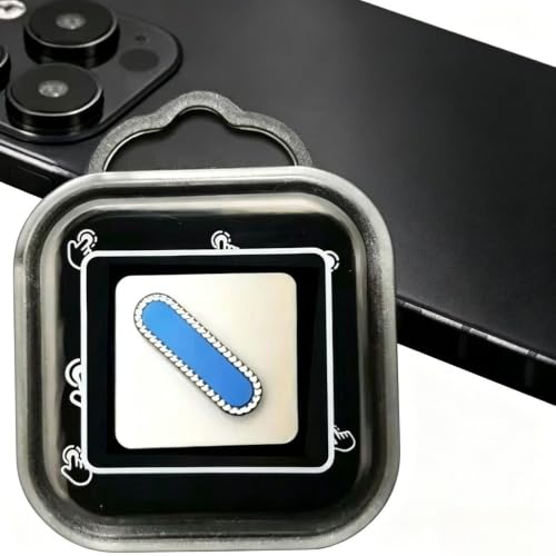 SHSJYA �h�b�e�B���O�_�C�������h �t�H���J�����L�[�ی�t�B�����Afor iPhone 16 / 16Plus / 16Pro / 16ProMax�p�A�����^ �ϖ��� ���h�~ �{�^���f�R�X�e�B�b�N�t�B���� (Blue,for 16Pro)