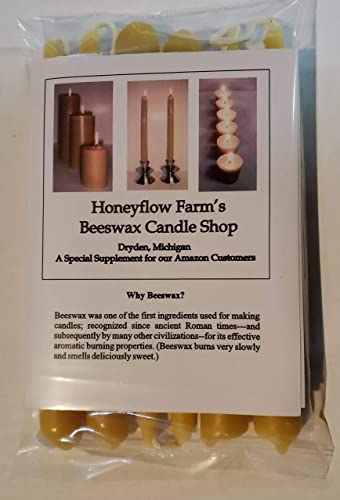 3 Pairs, 6 X 3/4 Inch (6 Candles) - Beeswax Early American Style Hand Dipped Taper Candles - Sold In Pairs - With One Complementary Tea Light Included. #TOP2