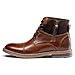 Holy dove Mens Oxford Leather Dress Boots Cap Toe Side Zip Fashion Mid Top Chukka Ankle Boots for Men Size 9.5