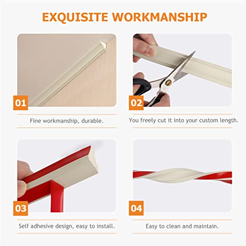 VILLCASE 1 rolo de papel de parede com borda decorativa flexível para escritório e casa, bordas deco