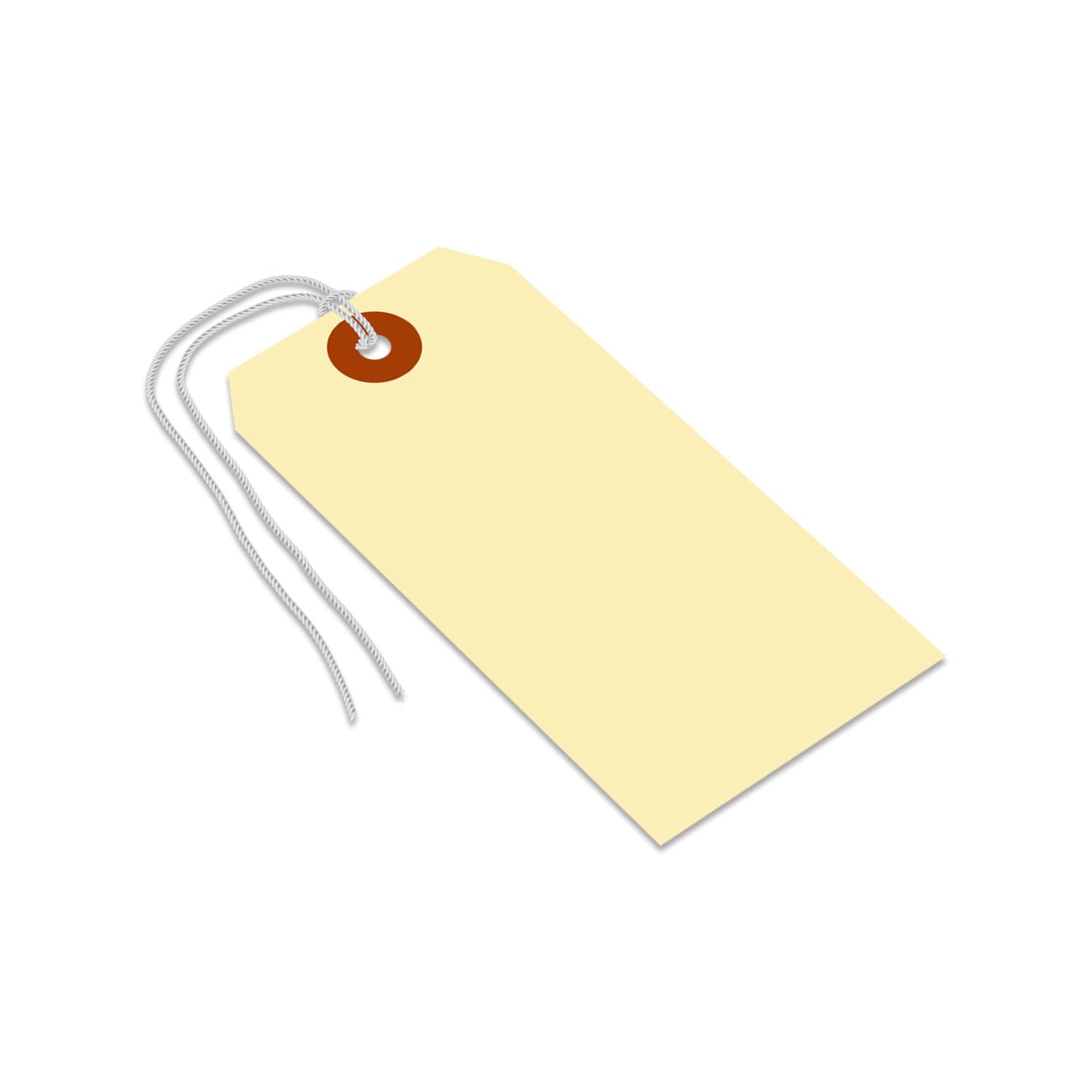 SmartSign Blank Manila Shipping Tags with Pre-Attached Loop Strings, Size-5, Pack of 1000, 13pt Thick Manila Cardstock Tag, 4.75 x 2.375 inch Paper