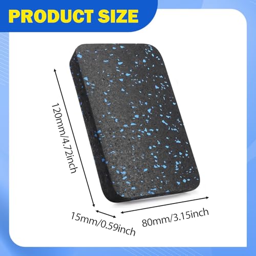 Tapete protector para piso de cinta de correr, multifuncional para equipo de ejercicio, pad antivibración para bicicletas de ejercicio, madera dura, 6 piezas miniatura 3