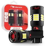 Nakamichi T25 3156 3157 3056 3057 4157 4057 Car LED Bulb 30-SMD 3020 Chip Canbus Error-Free 12,000 RPM Fan for Brake Turn Signal Indicator Reverse Backup Tail Light (Xenon White, 30 LEDs, Pack of 2)