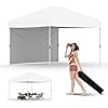 10 x 10 White Pop-Up Commercial Canopy Tent - Outdoor Instant Shelter, Great for Farmers Markets, Craft Fairs, Events, Picnics, Camping, and Outdoor Vendors