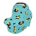 Colorful Teal and Yellow Leopard Baby Car Seat Covers, Nursing Cover Breastfeeding Scarf Soft Breathable Stretchy Coverage, Infant Stroller Cover for Boys Girls