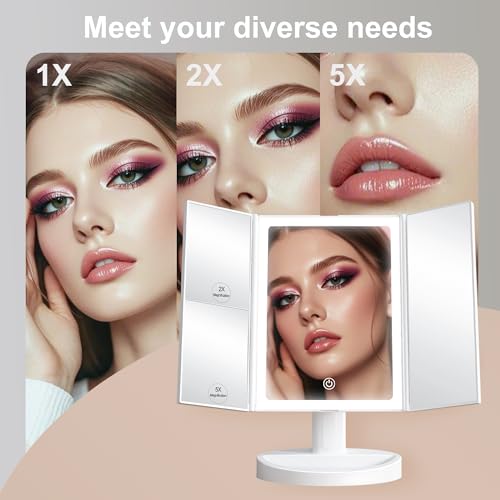 Espejo de Maquillaje LED S'bagno con 3 Modos de Luz miniatura 3