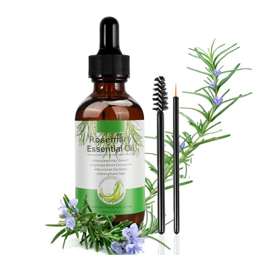 SOCATFOT Rosemary Oil for Hair Growth, 100% Natural Cold Pressed Rosemary Hair Oil, Multipurpose Rosemary Essential Oils for Skin, Aromatherapy for Women & Men