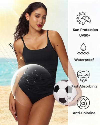 Image of Period Swimwear for Teens One Piece Ultra-Thin Quick-Dry Leakproof Tummy Control Swim Suit ，Multi