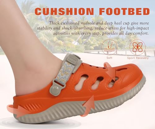 Image of KuaiLu Womens Classic Recovery Clogs Comfortable Walking Cushion Sandals for Women Relif Plantar Fasciitis Ladies Orthotic Arch Support Slip-on Mules, Adult Slip Resistant Shoes