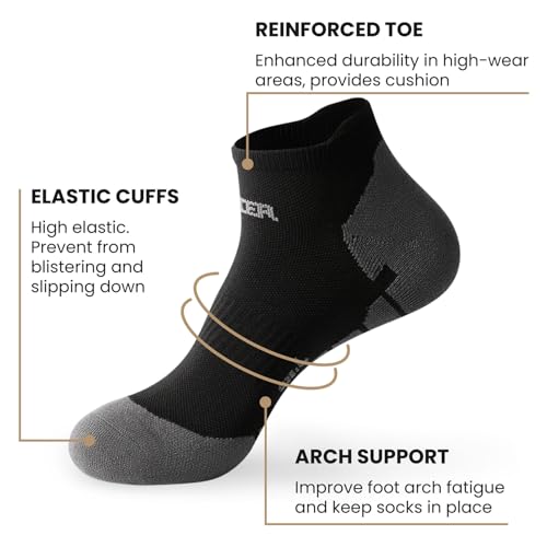 WANDER Mens Ankle Socks Athletic Compression Breathable Low Cut Running Socks With Arch Support 7 Pairs3