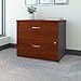 Bush Business Furniture Series C 2 Drawer Lateral File Cabinet in Hansen Cherry, Locking Document Storage for Home or Professional Office