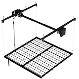 Garvee Garage Ceiling Storage Rack, Overhead Storage Elevator for Garage, 4x4 ft Lift Storage with 350 Lb Capacity, Smooth Crank System, Space-Saving for Garage Organization