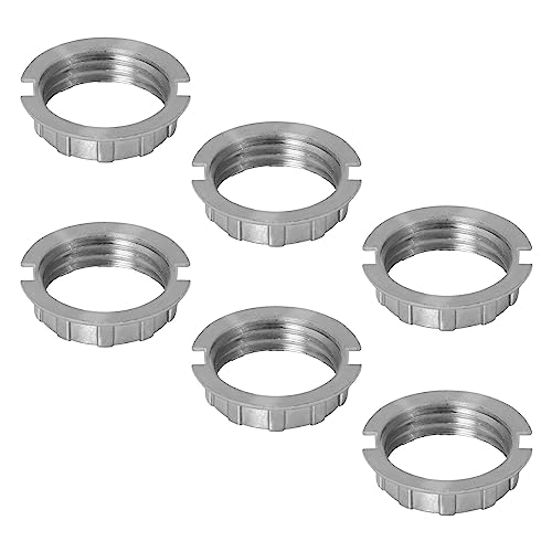 Caldarax 6 Pack G9 Light Socket Rings, M20 Shade Holder Adapter Ring, Metal Lamp Shade Ring, G9 Lamp Shade Reducer Ring, Retainer Rings for Light Fixture
