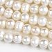 Cherry Blossom Beads White Fresh Water Pearls Grade B Large 2mm Hole 9-10mm Potato - 8 Inch Strand