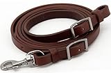 Jeereal Western Roper Rein,Mecates Reins, Round Trail Rein,Stainless Steel Hardware (5/8