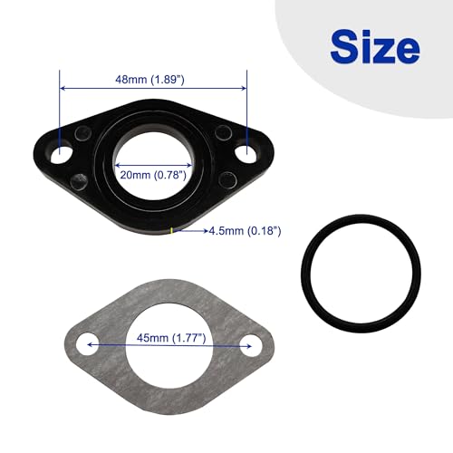 Image of 19mm 20mm Carburetor Intake Manifold Gasket Spacer Seal for 50cc 70cc 90cc 110cc 125cc Engine XR CRF 50 70 for SDG SSR SunL TaoTao ATV 4 Wheeler Quad Pit Bike Dirt Bike Scooter Go Kart 2 Sets
