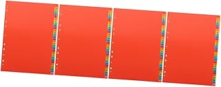 Abaodam 4 Conjuntos De Pastas De Arquivos De Carta Divisor De Índice A4 Pastas De Arquivos Coloridas Pastas De Cores Pasta Divisor Guia Guia De Índice Guia De Página De Classificação