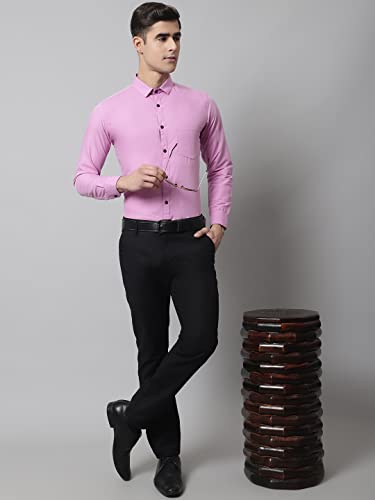 Image of Majestic Man Slim Fit Solid Cotton Blend Formal Shirt for Men