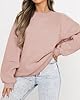 LACOZY Crewneck Fall Sweatshirts for Women Trendy- Women's Plain Long Sleeve Pullover Tops Fashion Pink XL #1