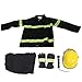 Saluaqui 5 Piece Set Mystical/Fantasy Retardant Workwear With Reflective Tape High Visibility Heat Insulation Clothing Suit Navy Blue Uniform for Construction Industrial and Emergency Personnel (XXL)