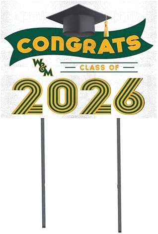 KH Sports Fan William & Mary Tribe Congrats Class of 2026 Graduation Yard Sign, 18x24 image 4