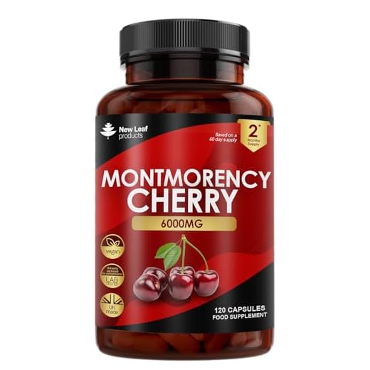 Montmorency Cherry 6000mg - 120 Capsules High Strength Concentrate - Natural Tart Cherry Vegan Supplements (not Tablets or Powder) - Non-GMO, 2 Months Supply - (2 per Serving) Made in The UK