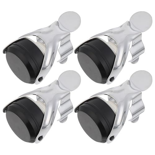 VILLFUL 4 Tappi per Vino in Acciaio Inox Chiusura a Tenuta Stagna Tappo Riutilizzabile per Bottiglie di Vino e Bevande per Conservazione e Festa