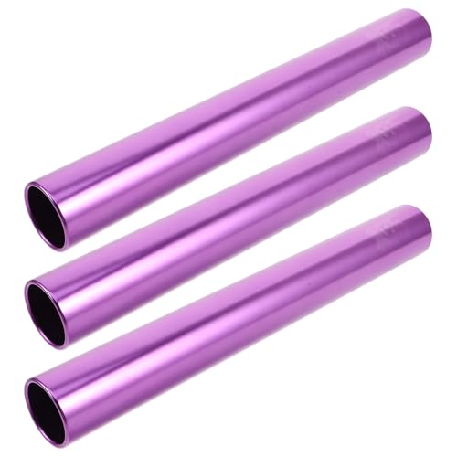 FUNOMOCYA Lot de 3 Bâtons de Relais en Alliage d'Aluminium 38 CM Violet Légers et Résistants pour Course sur Piste Entraînement Sportif et Relais d'Équipe Accessoires Athlétisme