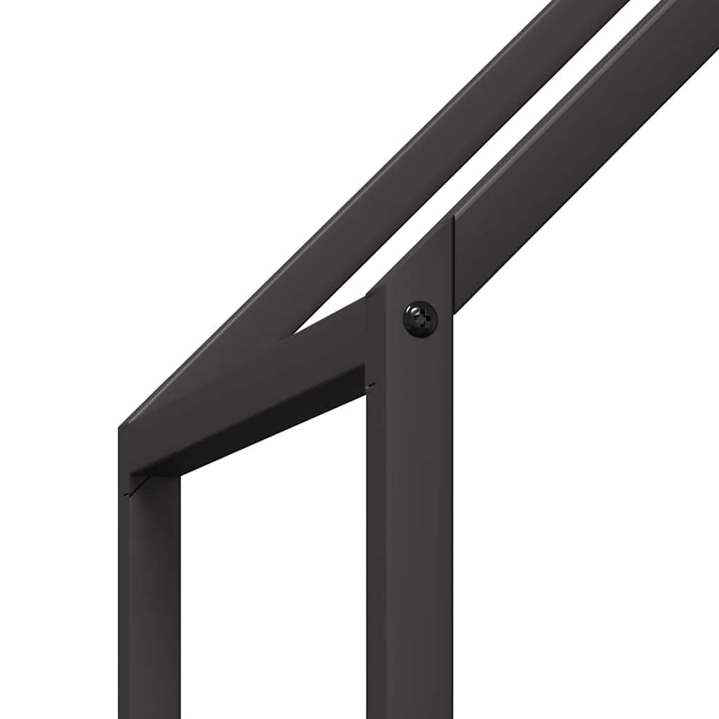 Genérico Leñero Negro 60x25x90 cm Acero Laminado en frío,Casa y jardín,Accesorios para hornos de leña y chimeneas,Bolsas y Soportes de leña-864307