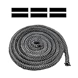 Kamindichtung Ofendichtschnur, Φ 8mm x Länge 3m, Feuerfeste Glasfaserschnur Kamin Dichtband, Hochwertige Ofentürdichtschnur für Viele Kamin Smoker Ofenkaminofen Modelle