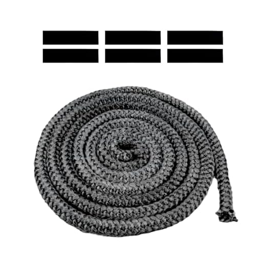 Cordón de sellado para chimenea, diámetro de 8 mm x longitud de 3 m, resistente al fuego, cinta de sellado de alta calidad para muchos modelos de estufas de chimenea