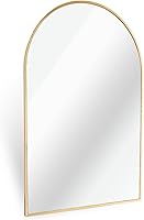 Vista 2 de Espejo de pared de 30 x 20 pulgadas, espejo de baño, espejo de tocador, para baño, dormitorio, entrada, con marco de metal, espejo de pared moderno