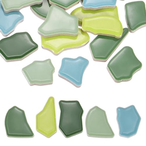 PATIKIL 500g/1.1LB Carreaux De Mosaique En Ceramique Irreguliers, 0.79