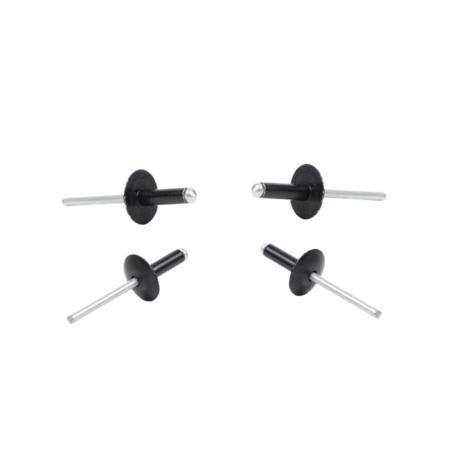 500 sztuk czarnego aluminium z dużym łbem kołnierzowym zestaw do mocowania nitów zrywalnych(4.8x10x16mm)