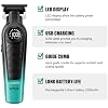 VGR Hair Trimmer for Men, Cordless Hair Clippers with 7000RPM Motor, Ceramic Titanium Blade Beard Trimmer, LED Display, USB Rechargeable Grooming Tool for Beard Hairline Detail, V-996(Green)