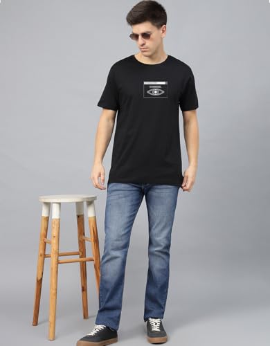 Image of Veirdo Men's T-Shirt Regular Fit Round Neck Pure Cotton Half Sleeve Graphics Printed T-Shirt Different Size Range S to 2XL