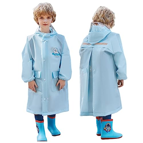 Image of Kids Raincoats,Reusable Rainwear for Boys Girls Waterproof Rain Poncho Toddler Raincoat Rain Jacket