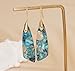 Wovanoo Natural Stone Earrings for Women Boho Triangles Dangle Drop Earrings Blue Stone Gold Hook